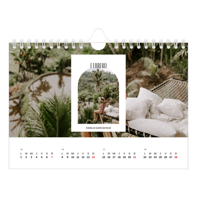 Calendario personalizado A5 — El arco abierto [Febrero]