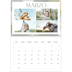 Calendario personalizado doble A4 — Efecto pincel [Marzo]