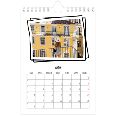 Calendario personalizado A5 — Momentos en retro [Marzo]