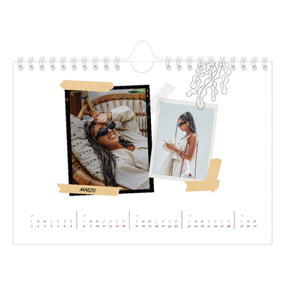 Calendario personalizado A5 — Scrapbook con estilo [Marzo]