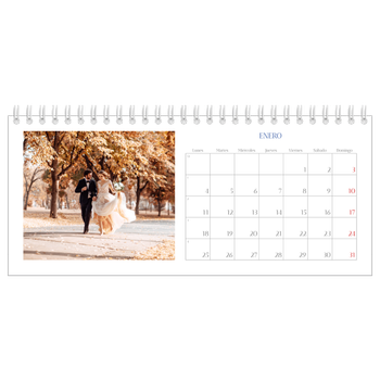 Calendario fotográfico de escritorio — Clásico cobalto