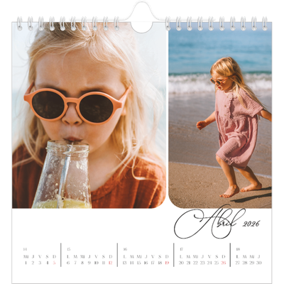 Calendarios Cuadrados — Fotos y caligrafía [Abril]