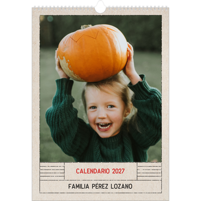 Calendarios A3 — Efecto de sello craft [portada]
