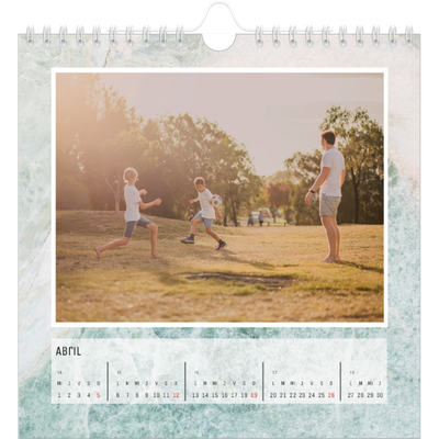 Calendarios Cuadrados — Fondos de mármol [Abril]