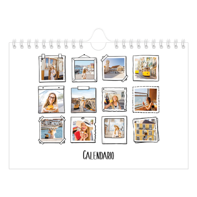 Calendario personalizado A5 — Momentos en retro [portada]
