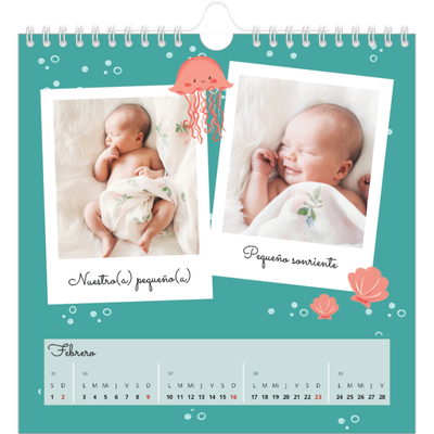 Calendarios Cuadrados — Animalitos [Febrero]