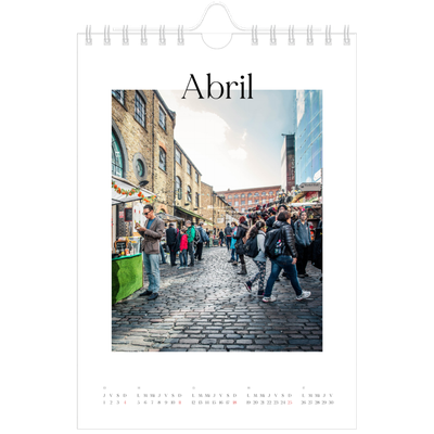 Calendario personalizado A5 — Mi diario de viaje [Abril]