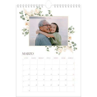 Calendario personalizado A4 — Boho [Marzo]