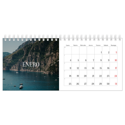 Calendarios de mesa — Escapada infinita [Enero]