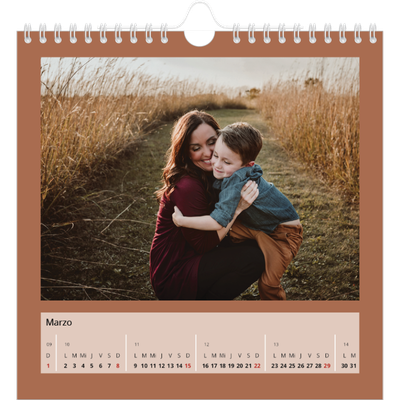 Calendarios Cuadrados — Colores de la tierra [Marzo]