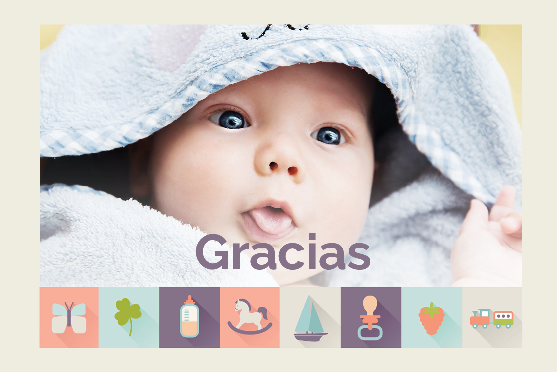 Tarjetas de agradecimiento — Iconos de bebé