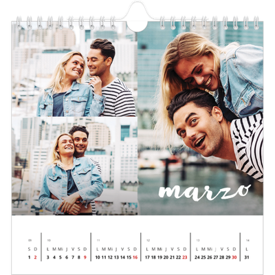 Calendarios Cuadrados — Guión sencillo [Marzo]