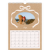 Calendario personalizado A4 — Papel kraft y lazo [portada]