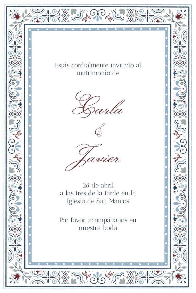Invitaciones — Azulejo decorativo
