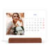 Calendario de mesa con base de madera - apaisado  — Clásico cobalto [Abril]