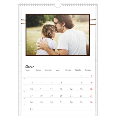 Calendarios A3 — Papel de regalo floral [Marzo]