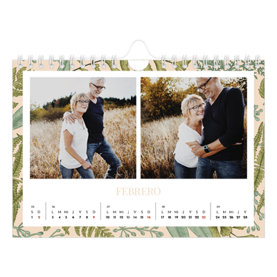 Calendario personalizado A5 — Tapiz floral [Febrero]