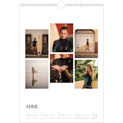 Calendarios A3 — Atardeceres surferos [Abril]