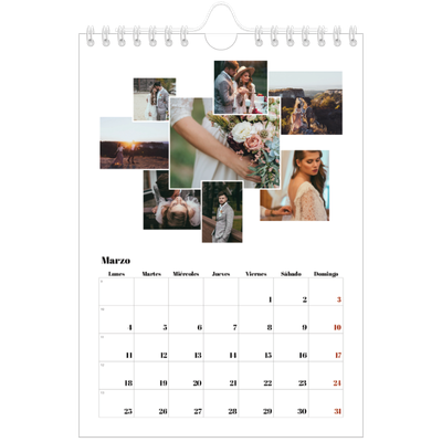 Calendario personalizado A5 — Formas de collage [Marzo]