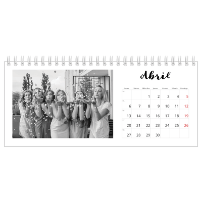 Calendarios de mesa — Escrito a mano [Abril]