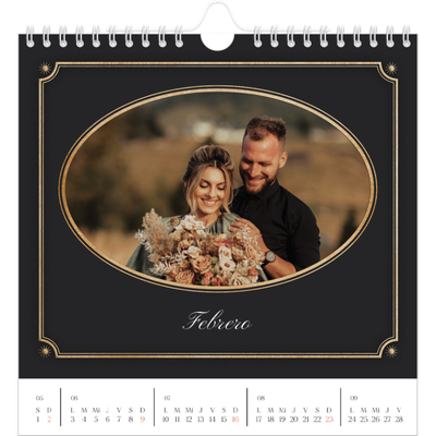 Calendarios Cuadrados — Clásico vintage [Febrero]