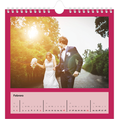 Calendarios Cuadrados — Brillante y llamativo [Febrero]