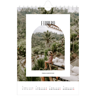 Calendario personalizado A5 — El arco abierto [Febrero]
