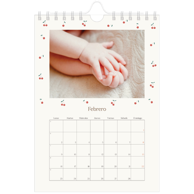 Calendario personalizado A5 — Pequeñas cerezas [Febrero]