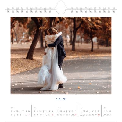 Calendarios Cuadrados — Clásico cobalto [Marzo]