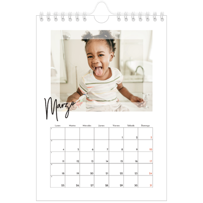 Calendario personalizado A5 — Marco transparente [Marzo]