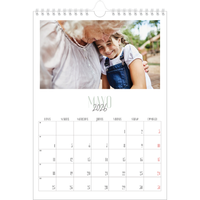 Calendario personalizado A4 — Tipografía mixta [portada]