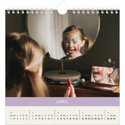 Calendarios Cuadrados — Capítulos pastel [Abril]