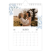Calendario personalizado A5 — Romance en blanco y azul [portada]