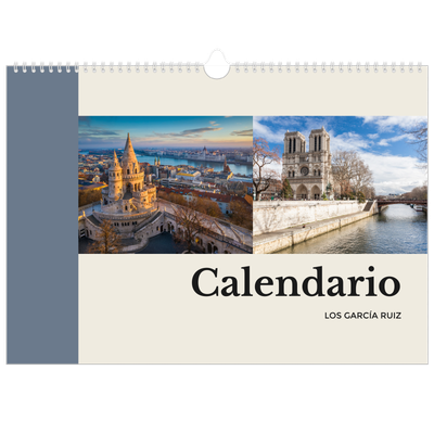 Calendario A3 horizontal — Lugares del mundo [portada]