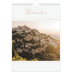 Calendario personalizado A4 — Banner de texto dorado [portada]