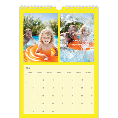 Calendario personalizado A4 — Brillante y llamativo [Abril]