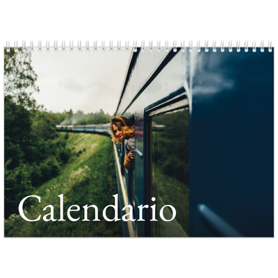 Calendario personalizado doble A4 — Serif sencillo [portada]