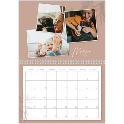 Calendario personalizado doble A4 — Con los pies en la tierra [Marzo]