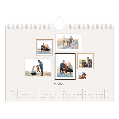 Calendario personalizado A5 — Galería de fotos de pared [Marzo]