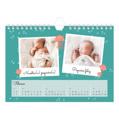 Calendario personalizado A5 — Animalitos [Febrero]