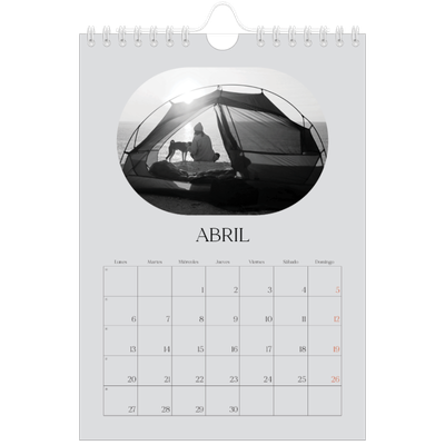 Calendario personalizado A5 — Ruta de aventuras [Abril]