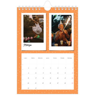 Calendario personalizado A5 — Instantáneas pop de colores [Marzo]