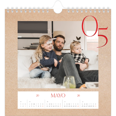 Calendarios Cuadrados — Toques de rojo [portada]