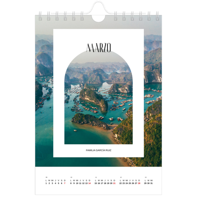 Calendario personalizado A5 — El arco abierto [Marzo]