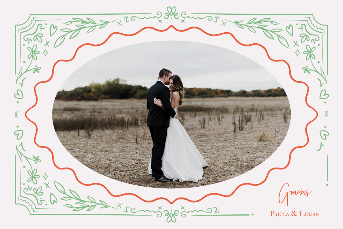 Tarjetas de agradecimiento — Bordes retro pop