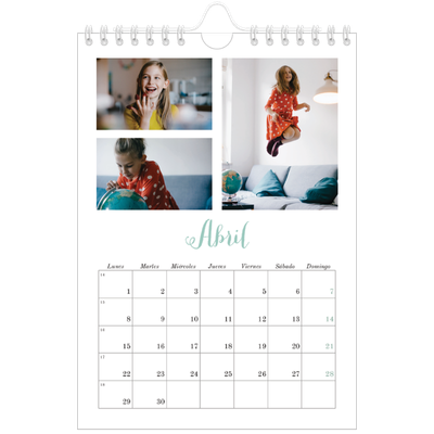 Calendario personalizado A5 — Hola, mundo [Abril]