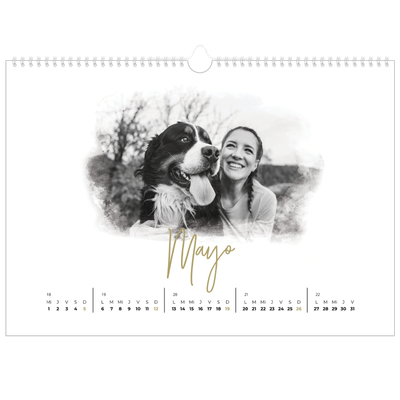 Calendario A3 horizontal — Efectos fotográficos [Mayo]