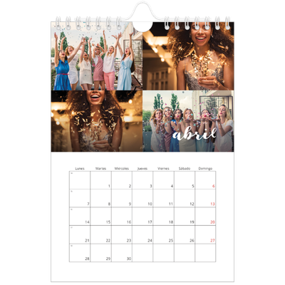 Calendario personalizado A5 — Guión sencillo [Abril]