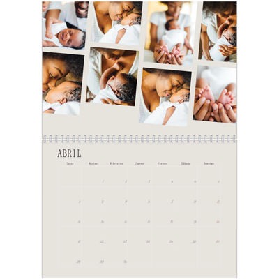 Calendario personalizado doble A4 — Recuerdos en movimiento [Abril]