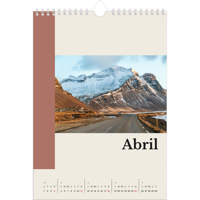 Calendario personalizado A4 — Lugares del mundo [Abril]